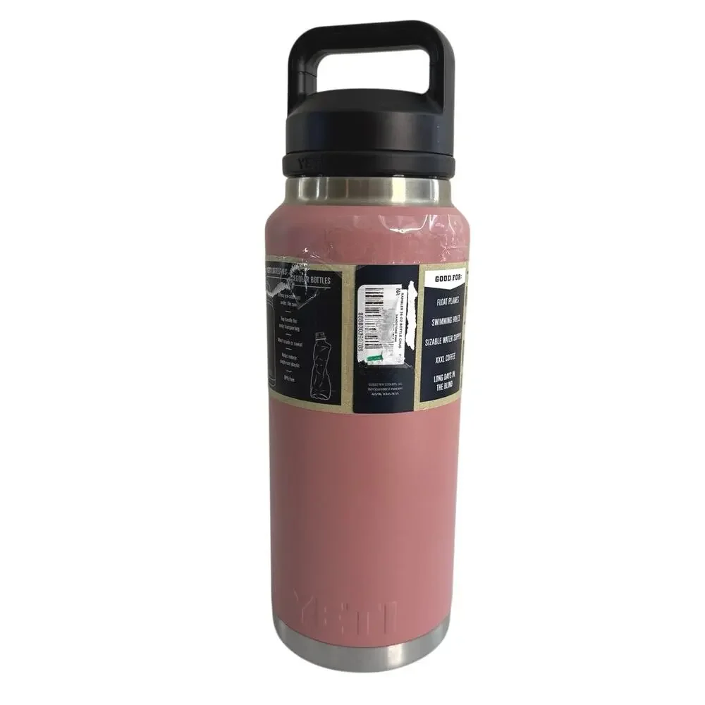 NWT YETI Rambler 36oz. Water Bottle sandstone pink with chug cap